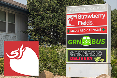 Strawberry Fields Cannabis Advertising